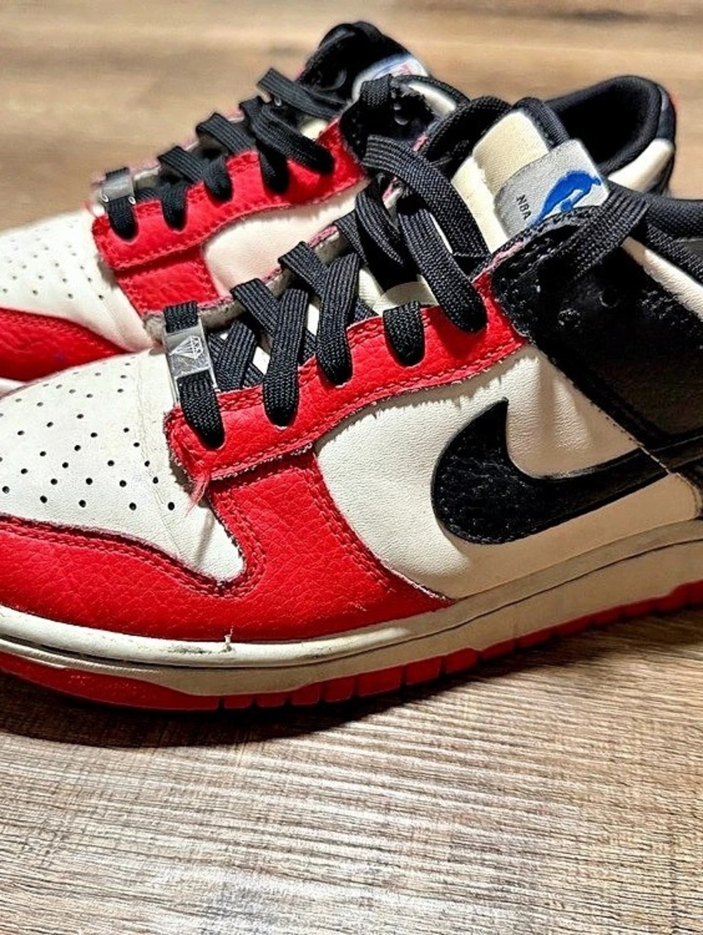 Nike Dunk Low Sneakers Red & White US 6.5Y